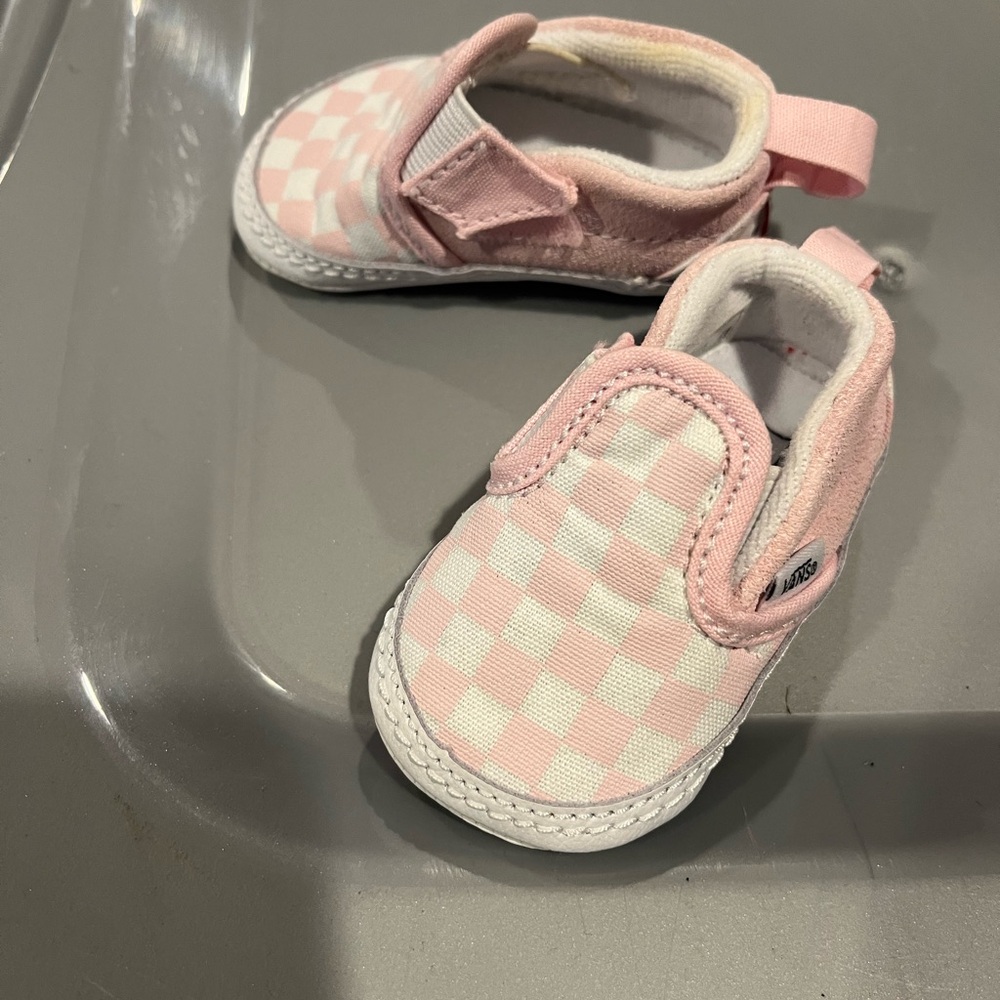 Pink checkered Vans